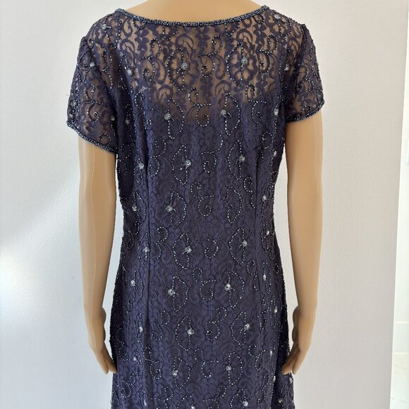 Pisarro Nights Beaded Lace Cocktail Dress - Size 10 - Picture 2 of 6